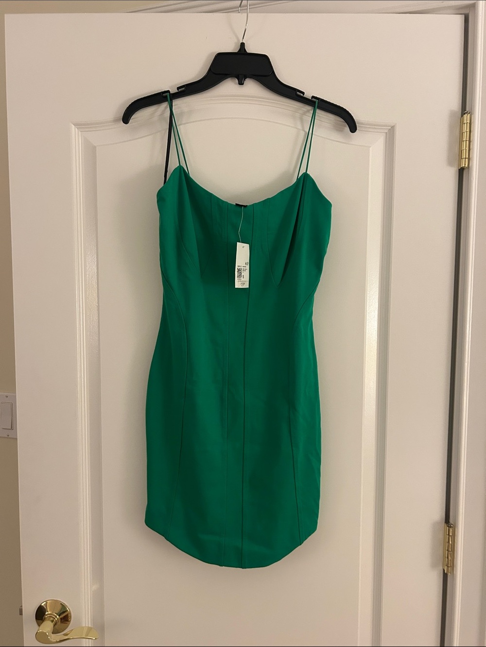 Forever 21 Emerald Green Spaghetti Strap Mini Dress